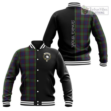 Cunningham Hunting Tartan Baseball Jacket with Family Crest and Half Of Me Style