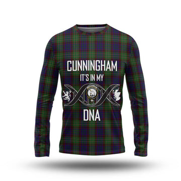 Cunningham Hunting Tartan Long Sleeve T-Shirt with Family Crest DNA In Me Style