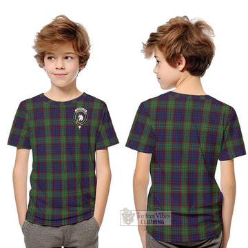 Cunningham Hunting Tartan Kid T-Shirt with Family Crest