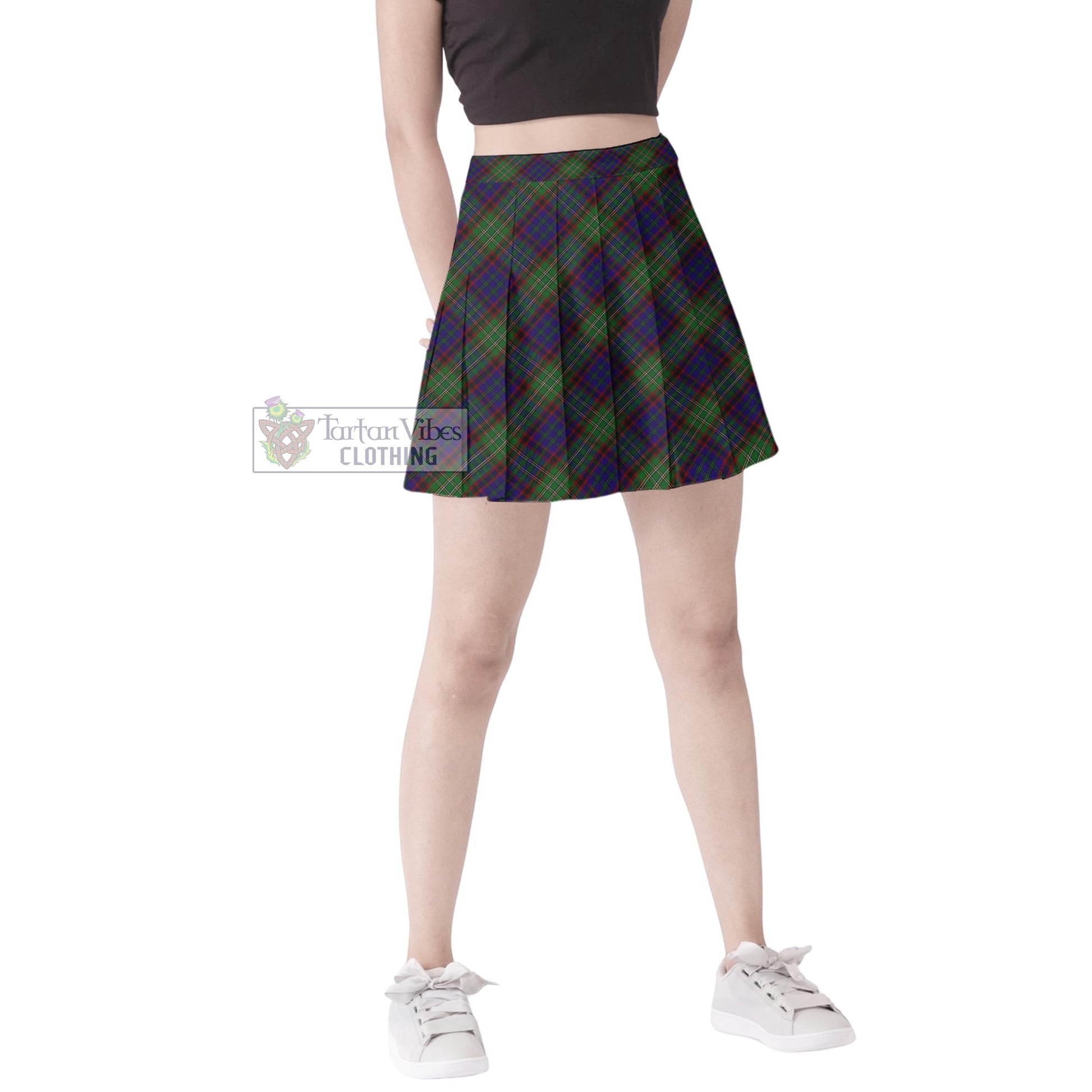 Tartan Vibes Clothing Cunningham Hunting Tartan Women's Plated Mini Skirt