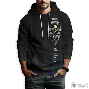 Cunningham Hunting Tartan Hoodie Featuring Alba Gu Brath Family Crest Celtic Inspired