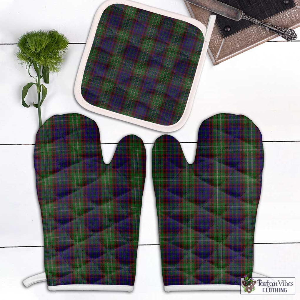 Cunningham Hunting Tartan Combo Oven Mitt & Pot-Holder Combo 1 Oven Mitt & 1 Pot-Holder White - Tartan Vibes Clothing