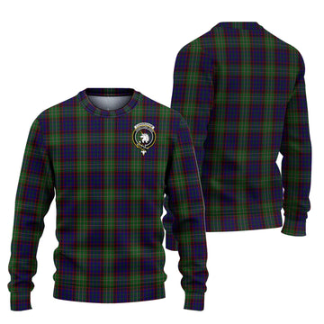 Cunningham Hunting Tartan Ugly Sweater with Family Crest