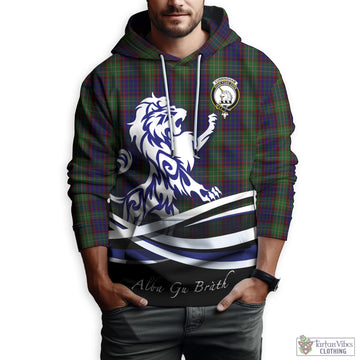 Cunningham Hunting Tartan Hoodie with Alba Gu Brath Regal Lion Emblem