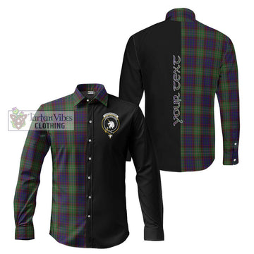 Cunningham Hunting Tartan Long Sleeve Button Shirt with Family Crest and Half Of Me Style