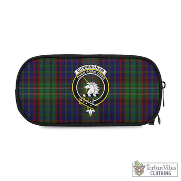 Cunningham Hunting Tartan Pen and Pencil Case with Family Crest