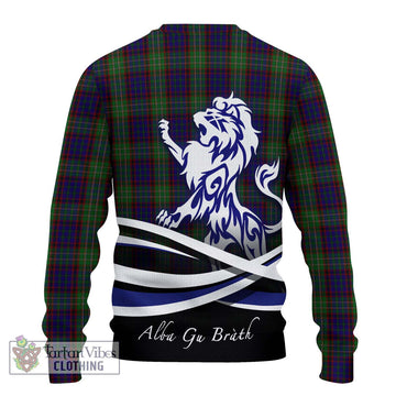 Cunningham Hunting Tartan Ugly Sweater with Alba Gu Brath Regal Lion Emblem