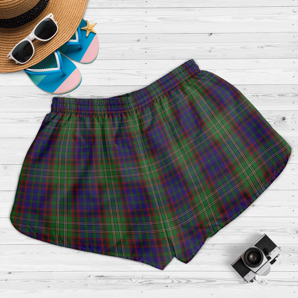 cunningham-hunting-tartan-womens-shorts-with-family-crest