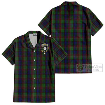 Cunningham Hunting Tartan Cotton Hawaiian Shirt with Family Crest