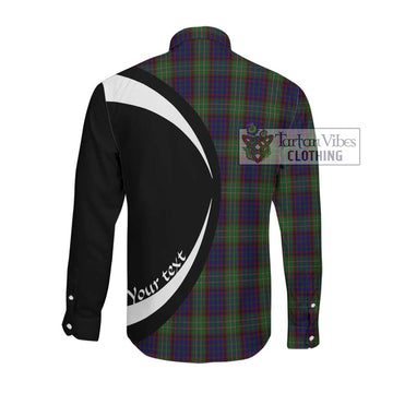 Cunningham Hunting Tartan Long Sleeve Button Up with Family Crest Circle Style