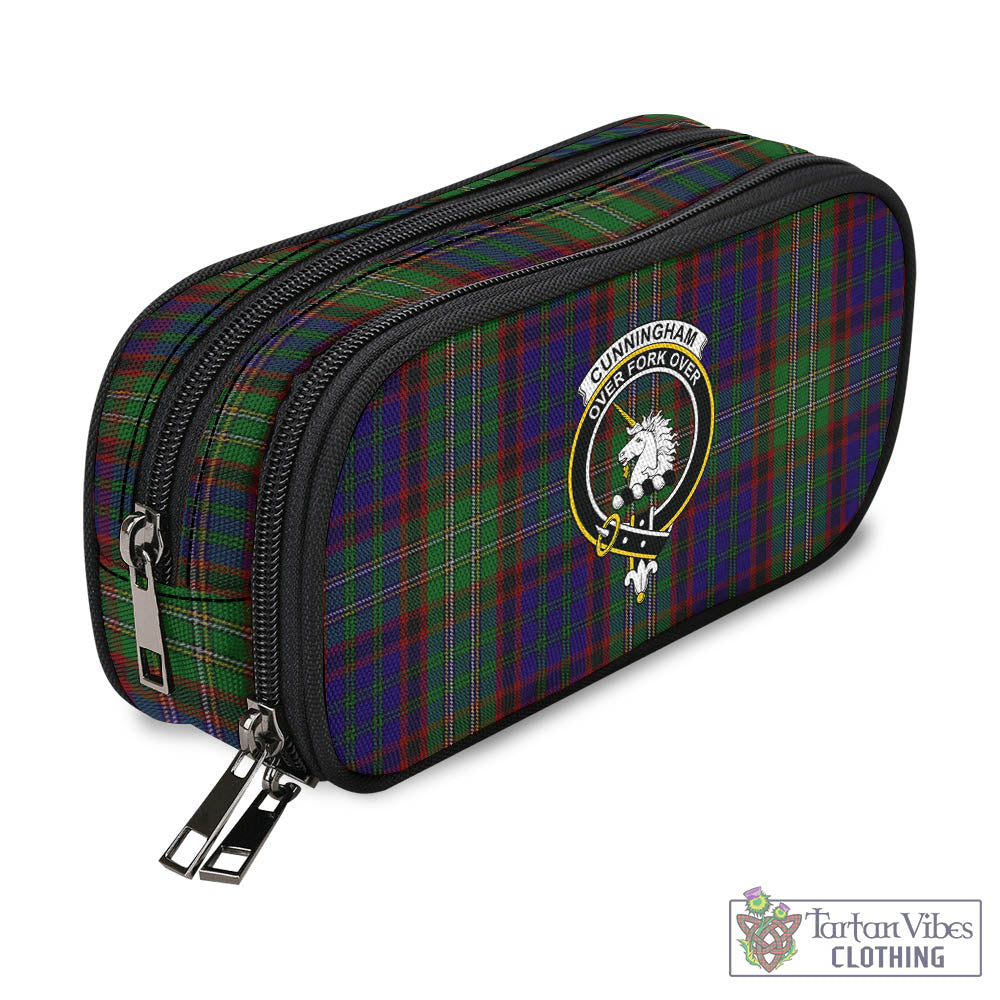 Tartan Vibes Clothing Cunningham Hunting Tartan Pen and Pencil Case with Family Crest