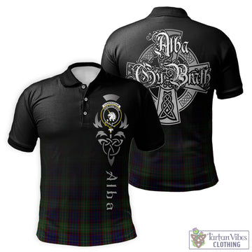 Cunningham Hunting Tartan Polo Shirt Featuring Alba Gu Brath Family Crest Celtic Inspired