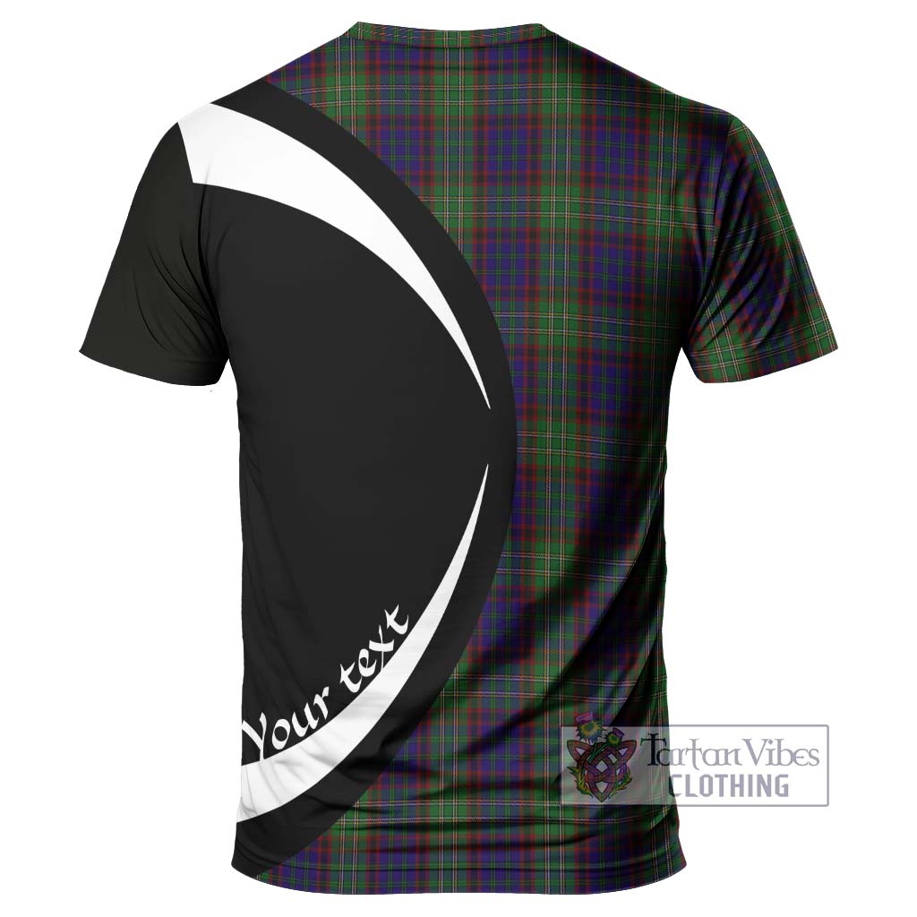 Tartan Vibes Clothing Cunningham Hunting Tartan T-Shirt with Family Crest Circle Style