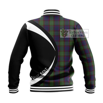 Cunningham Hunting Tartan Baseball Jacket with Family Crest Circle Style