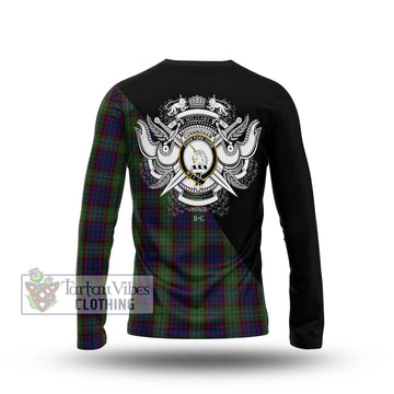 Cunningham Hunting Tartan Long Sleeve T-Shirt with Family Crest and Military Logo Style