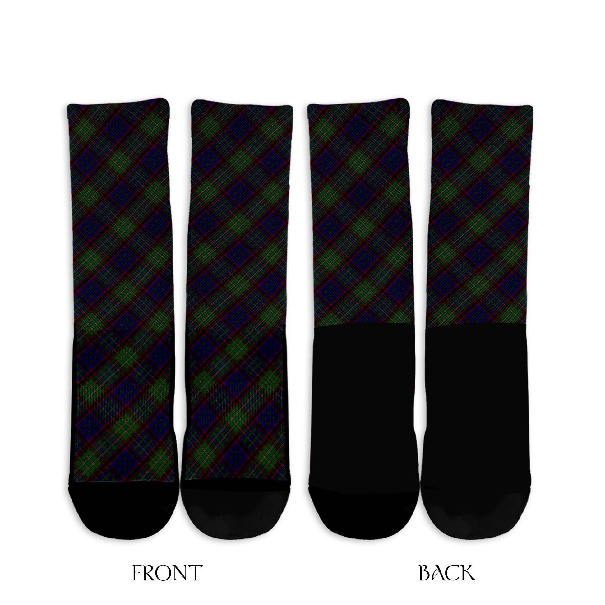 Cunningham Hunting Tartan Crew Socks Cross Tartan Style - Tartanvibesclothing