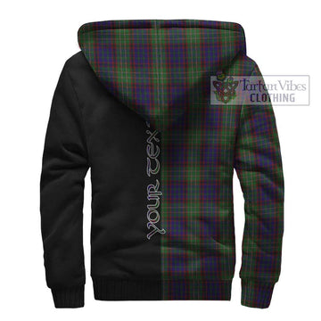 Cunningham Hunting Tartan Sherpa Hoodie with Family Crest and Half Of Me Style