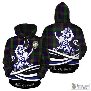 Cunningham Hunting Tartan Hoodie with Alba Gu Brath Regal Lion Emblem