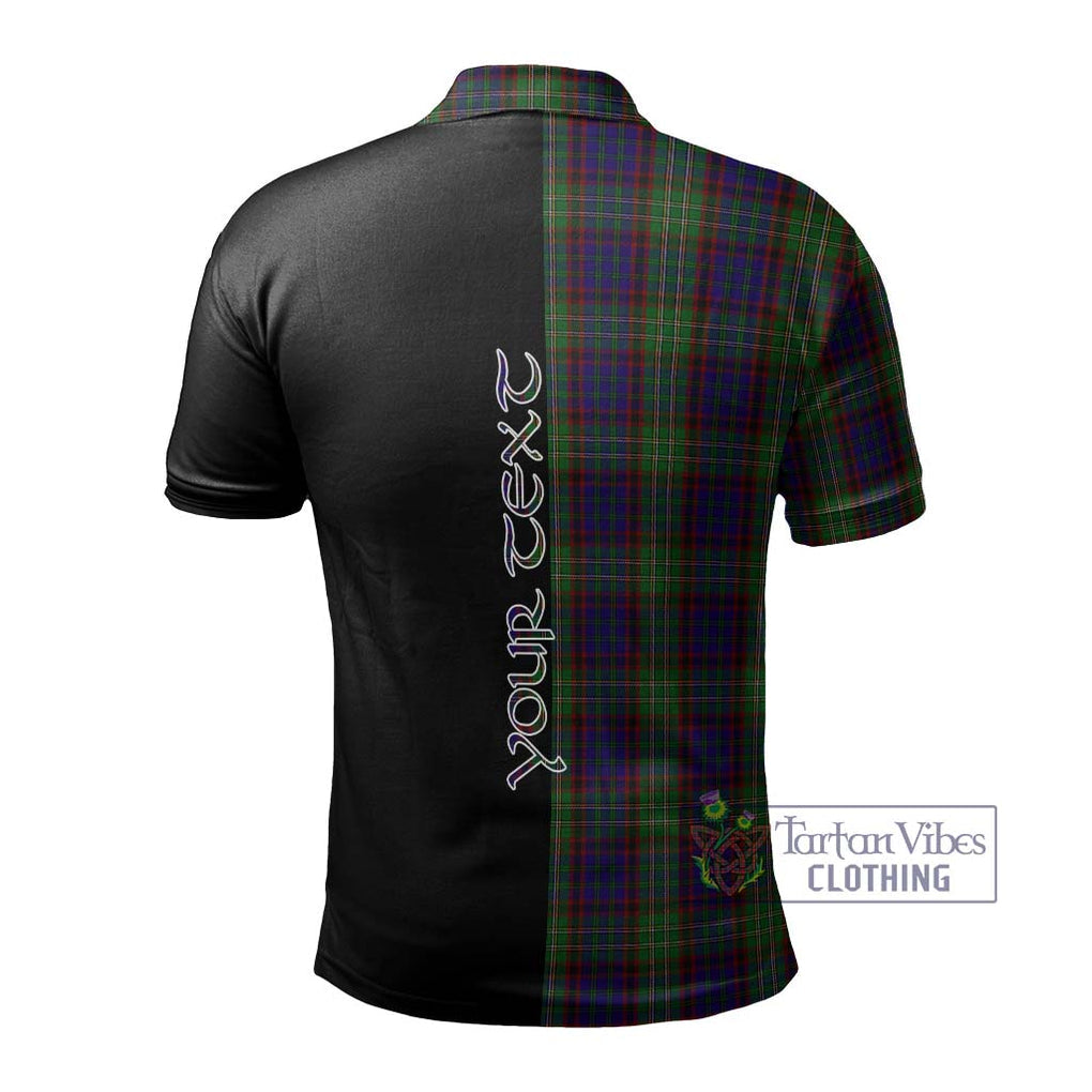 Cunningham Hunting Tartan Polo Shirt with Family Crest and Half Of Me Style - Tartanvibesclothing Shop