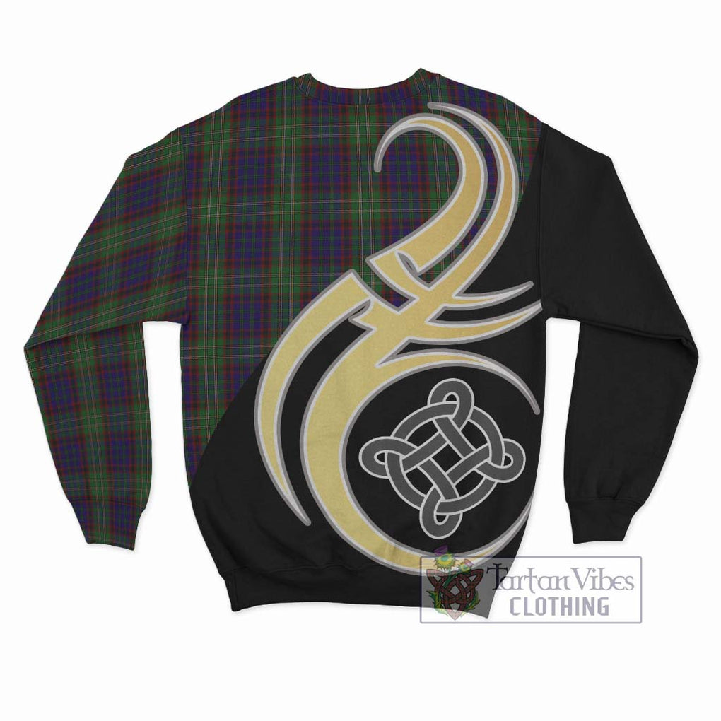 Cunningham Hunting Tartan Sweatshirt with Family Crest and Celtic Symbol Style - Tartan Vibes Clothing