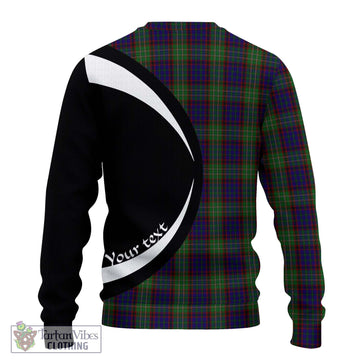 Cunningham Hunting Tartan Ugly Sweater with Family Crest Circle Style