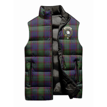 Cunningham Hunting Tartan Sleeveless Puffer Jacket with Family Crest
