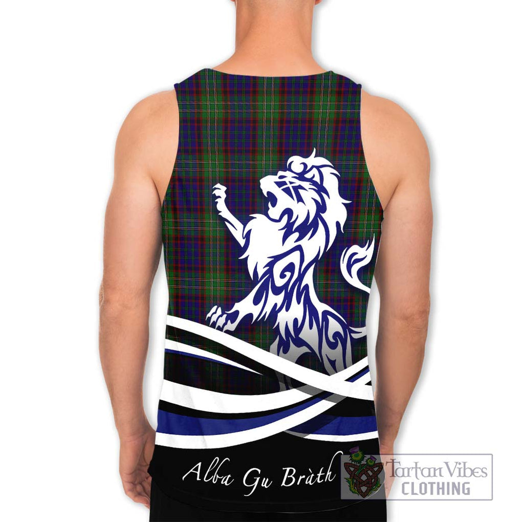 Cunningham Hunting Tartan Men's Tank Top with Alba Gu Brath Regal Lion Emblem - Tartanvibesclothing Shop