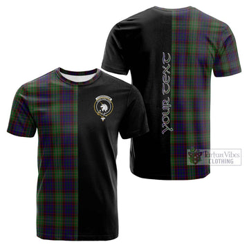 Cunningham Hunting Tartan Cotton T-shirt with Family Crest and Half Of Me Style