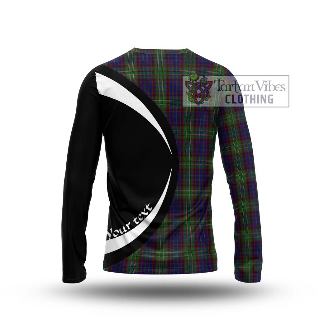 Cunningham Hunting Tartan Long Sleeve T-Shirt with Family Crest Circle Style - Tartan Vibes Clothing