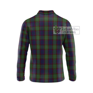 Cunningham Hunting Tartan Long Sleeve Polo Shirt with Family Crest DNA In Me Style