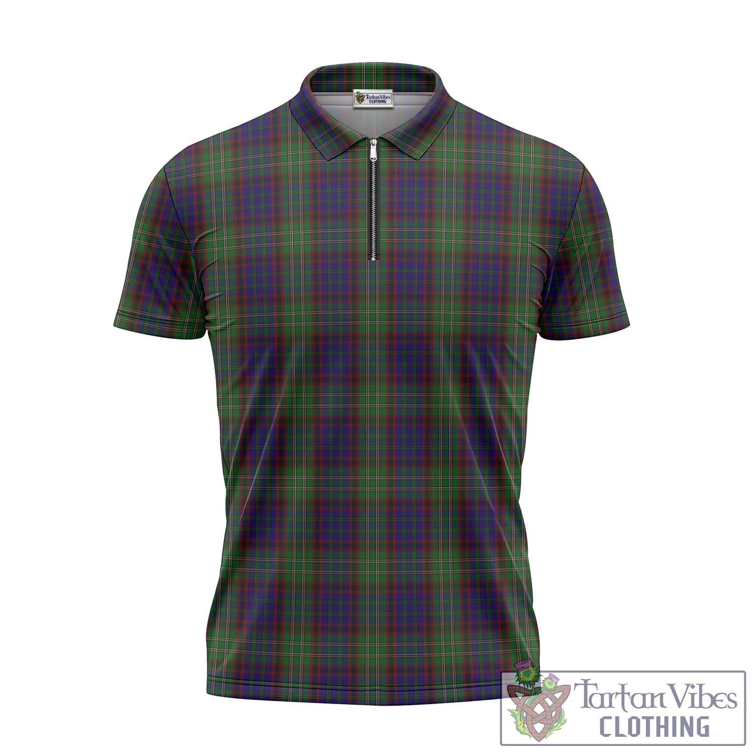 Tartan Vibes Clothing Cunningham Hunting Tartan Zipper Polo Shirt