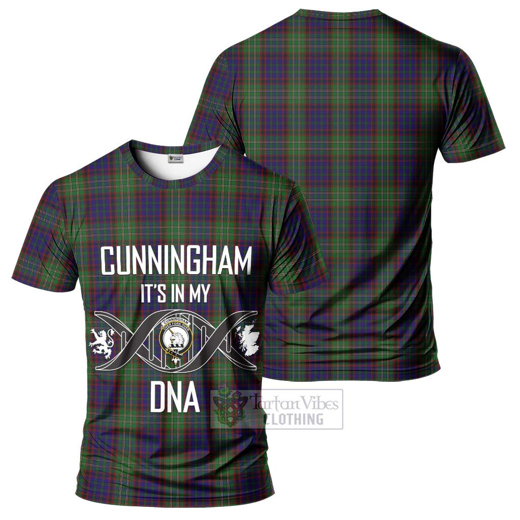 Cunningham Hunting Tartan T-Shirt with Family Crest DNA In Me Style - Tartan Vibes Clothing