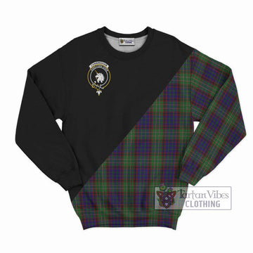 Cunningham Hunting Tartan Sweatshirt with Family Crest and Military Logo Style