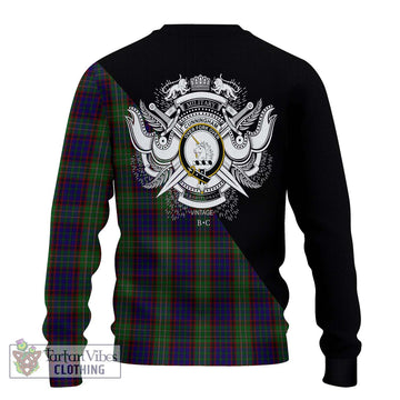 Cunningham Hunting Tartan Ugly Sweater with Family Crest and Military Logo Style