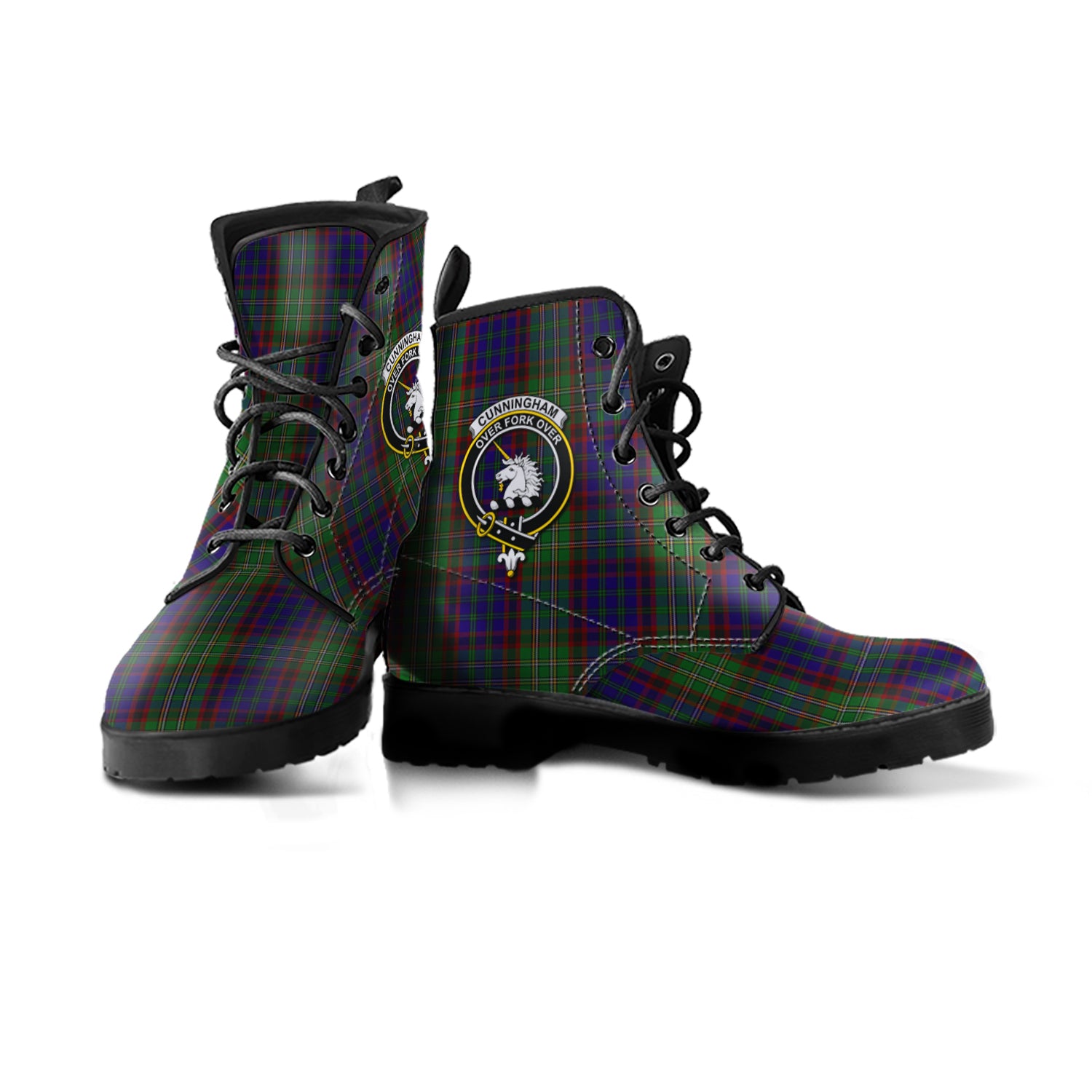 cunningham-hunting-tartan-leather-boots-with-family-crest