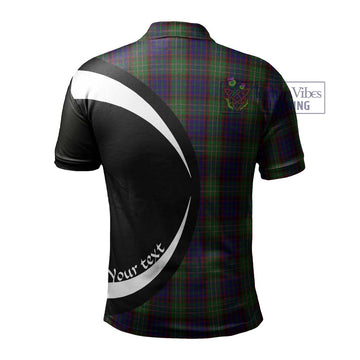 Cunningham Hunting Tartan Men's Polo Shirt with Family Crest Circle Style