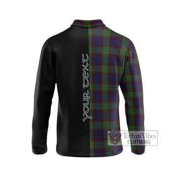 Cunningham Hunting Tartan Long Sleeve Polo Shirt with Family Crest and Half Of Me Style