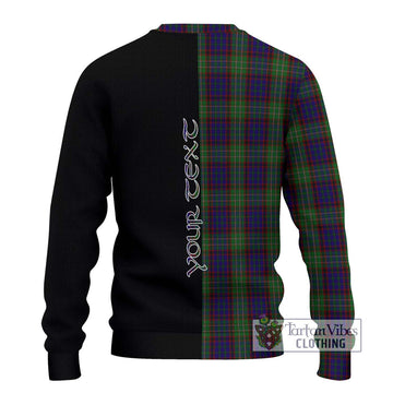 Cunningham Hunting Tartan Ugly Sweater with Family Crest and Half Of Me Style