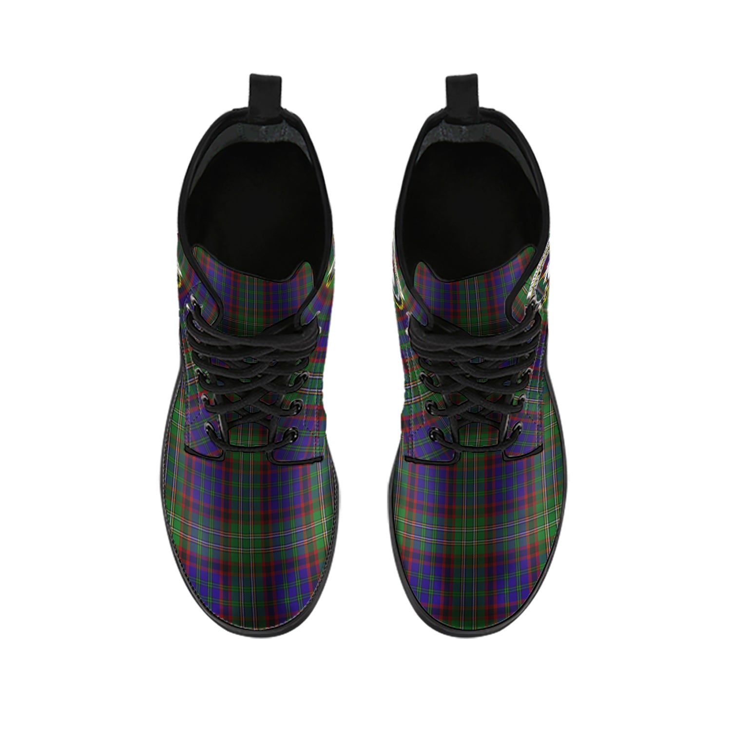 cunningham-hunting-tartan-leather-boots-with-family-crest