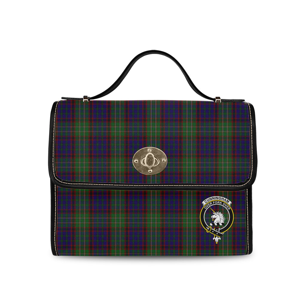 cunningham-hunting-tartan-leather-strap-waterproof-canvas-bag-with-family-crest