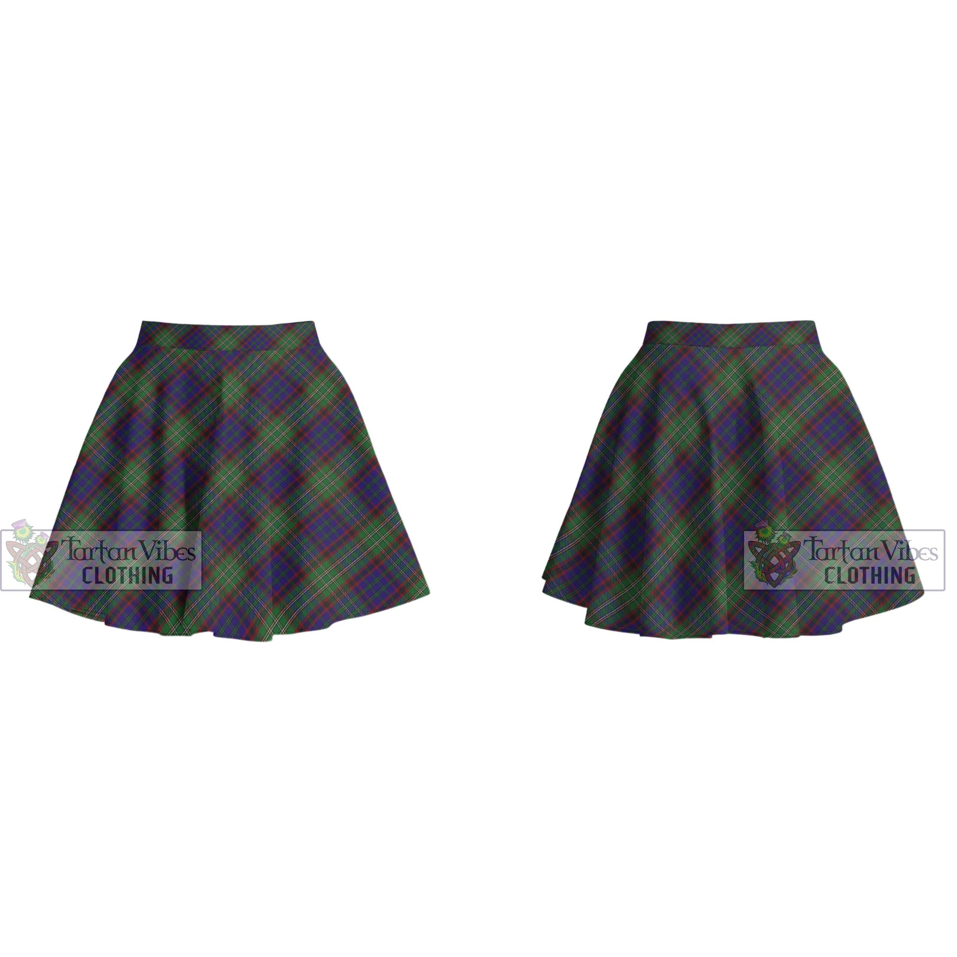 Tartan Vibes Clothing Cunningham Hunting Tartan Women's Plated Mini Skirt