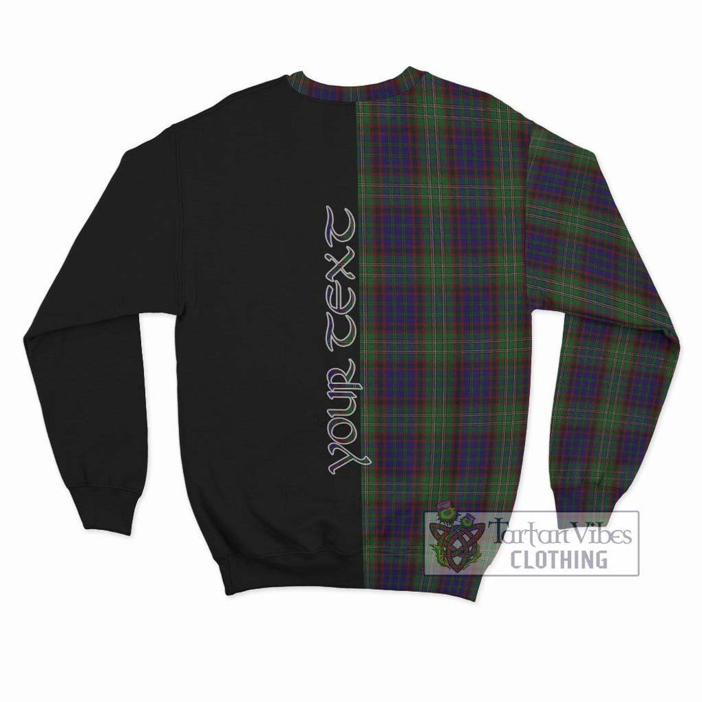 Cunningham Hunting Tartan Sweatshirt with Family Crest and Half Of Me Style - Tartanvibesclothing Shop