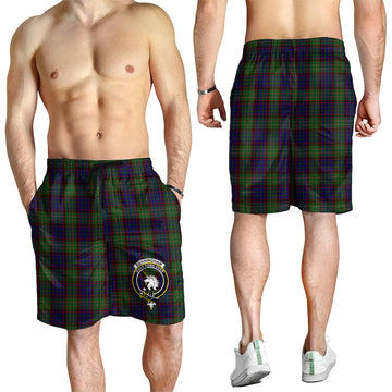 Cunningham Hunting Tartan Mens Shorts with Family Crest