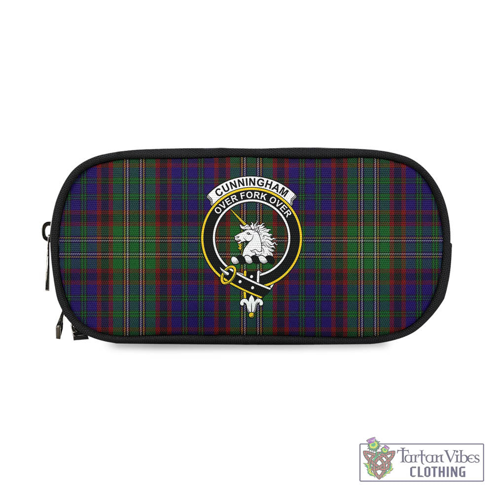 Tartan Vibes Clothing Cunningham Hunting Tartan Pen and Pencil Case with Family Crest