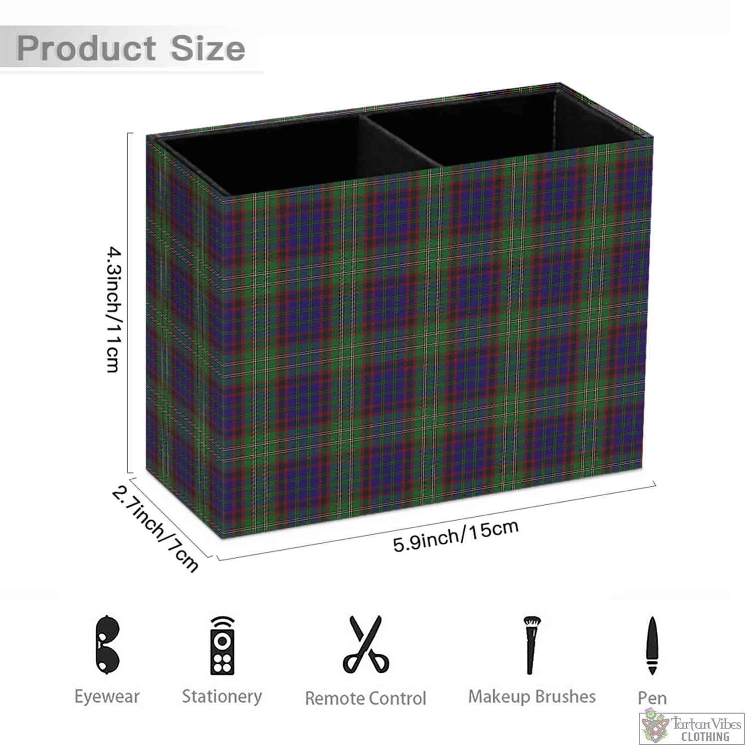 Tartan Vibes Clothing Cunningham Hunting Tartan Pen Holder