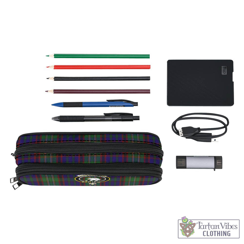 Tartan Vibes Clothing Cunningham Hunting Tartan Pen and Pencil Case with Family Crest