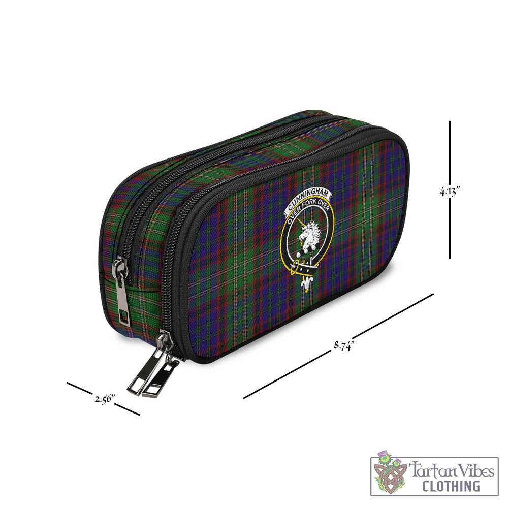 Tartan Vibes Clothing Cunningham Hunting Tartan Pen and Pencil Case with Family Crest