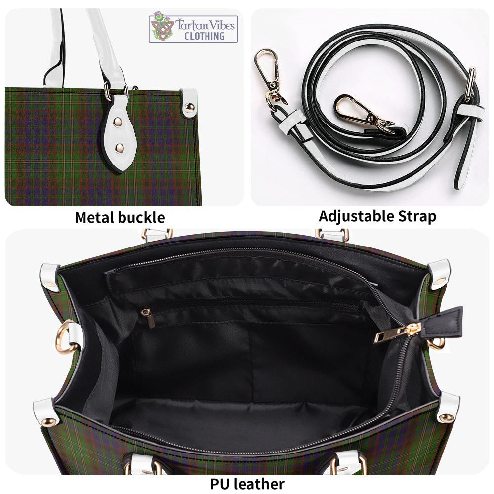 Tartan Vibes Clothing Cunningham Hunting Modern Tartan Luxury Leather Handbags