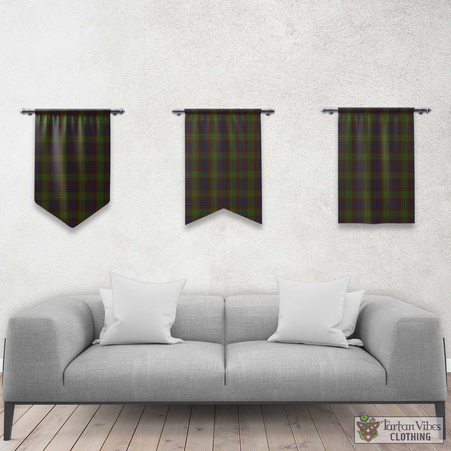 Tartan Vibes Clothing Cunningham Hunting Modern Tartan Gonfalon, Tartan Banner