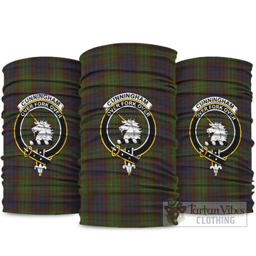 Cunningham Hunting Modern Tartan Neck Gaiters, Tartan Bandanas, Tartan Head Band with Family Crest